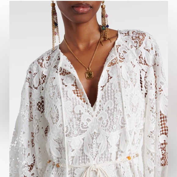 Zimmermann Coro Long Sleeve Guipure Lace Dress Ivory Various Size Available - Picture 4 of 16